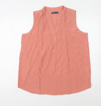 Womens UK Size 14 Marks and Spencer Pink Basic Blouse