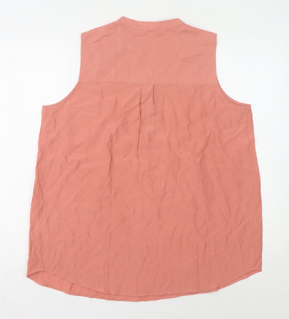 Womens UK Size 14 Marks and Spencer Pink Basic Blouse