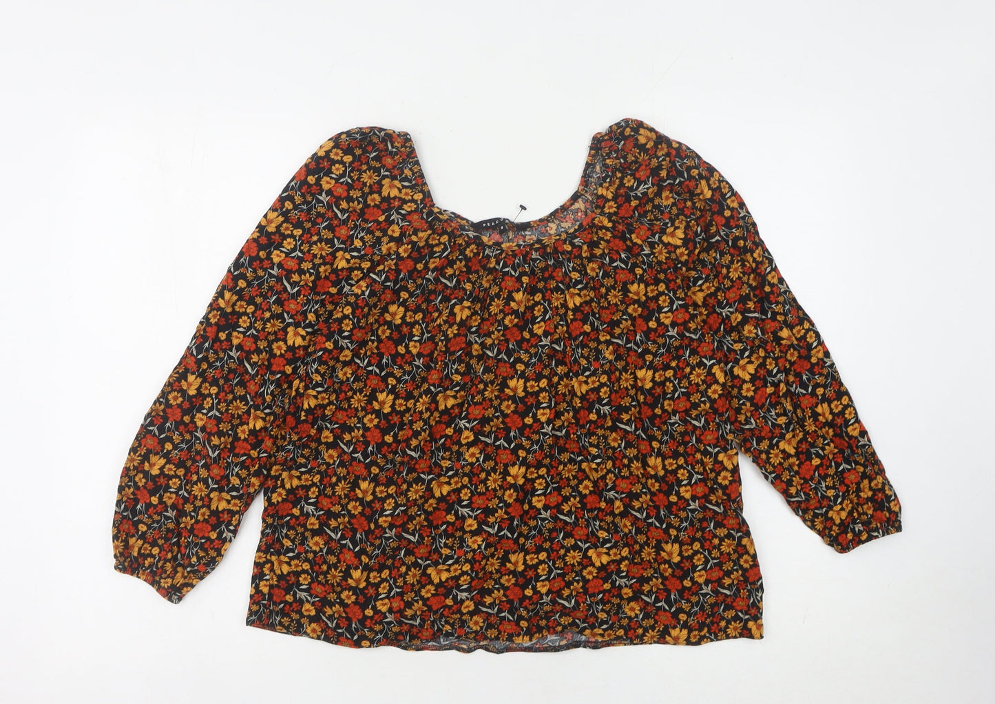 Womens UK Size 8 Peacocks Multicoloured  Blouse
