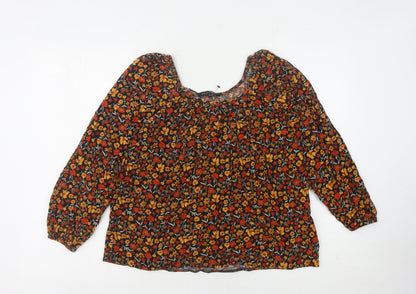 Womens UK Size 8 Peacocks Multicoloured  Blouse