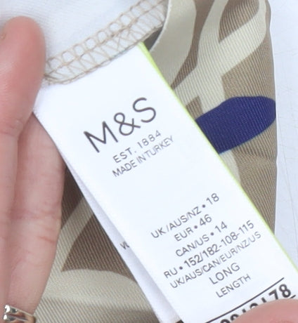 Marks and Spencer Women's 18 Multicoloured Pleated Skirt