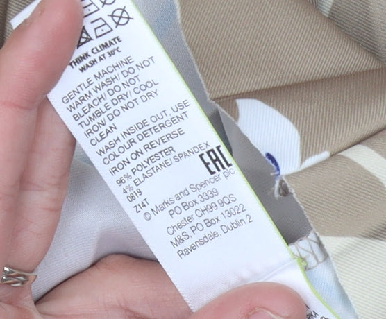 Marks and Spencer Women's 18 Multicoloured Pleated Skirt