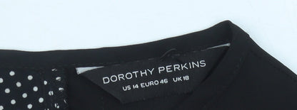 Womens UK Size 18 Dorothy Perkins Black Basic Blouse