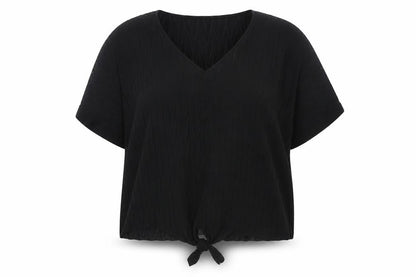 Studio Retail Womens Black V-Neck Top Size 18