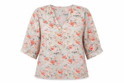 Womens UK Size 12 Oasis Multicoloured Basic Blouse