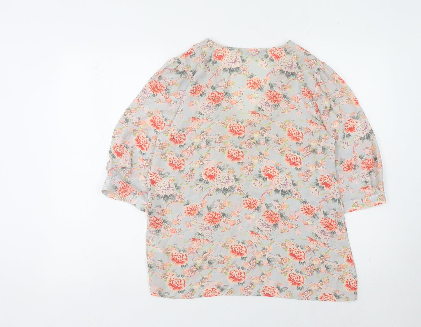 Womens UK Size 12 Oasis Multicoloured Basic Blouse