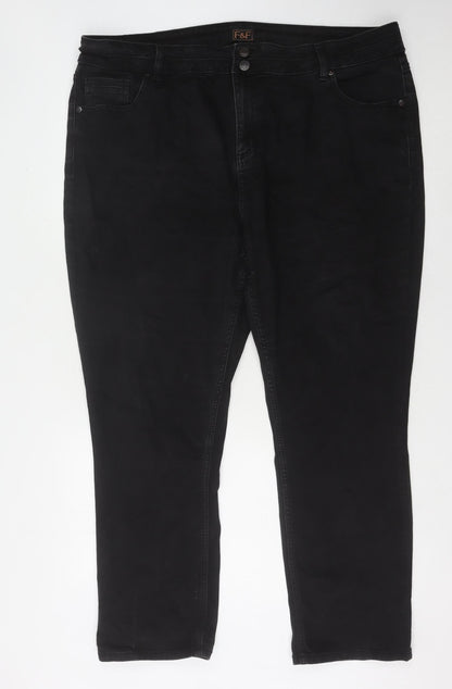 F&F Women's Black Regular Fit Jeans Size 12
