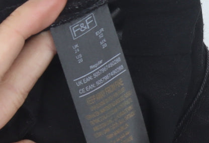F&F Women's Black Regular Fit Jeans Size 12