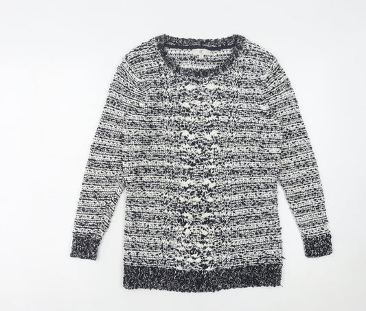 CC Women's S Multicoloured Chunky-Knit Pullover Jumper