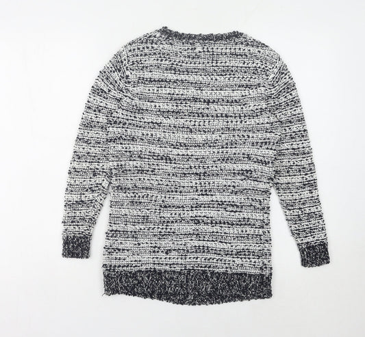 CC Women's S Multicoloured Chunky-Knit Pullover Jumper