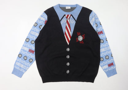 F&F Men's Black 2XL Pullover Christmas Jumper