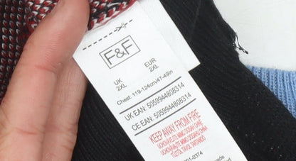 F&F Men's Black 2XL Pullover Christmas Jumper