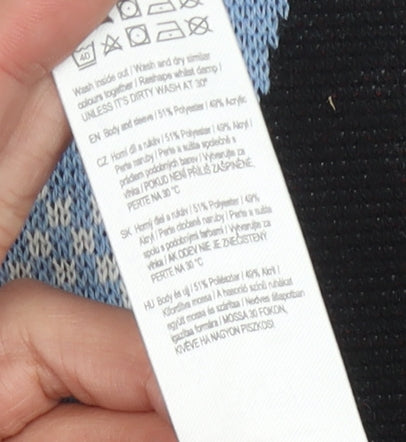 F&F Men's Black 2XL Pullover Christmas Jumper