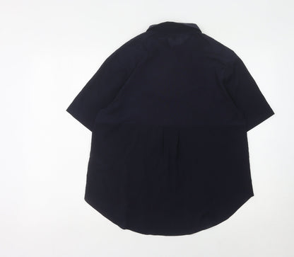 Womens UK Size S French Connection Black Basic Button-Up