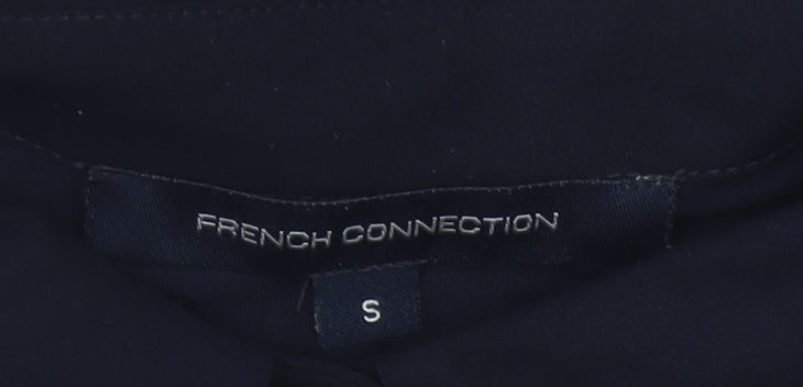 Womens UK Size S French Connection Black Basic Button-Up