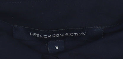 Womens UK Size S French Connection Black Basic Button-Up