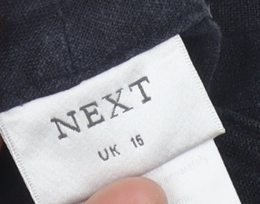 Next Women’s Black Linen Blend Cargo Shorts UK 15