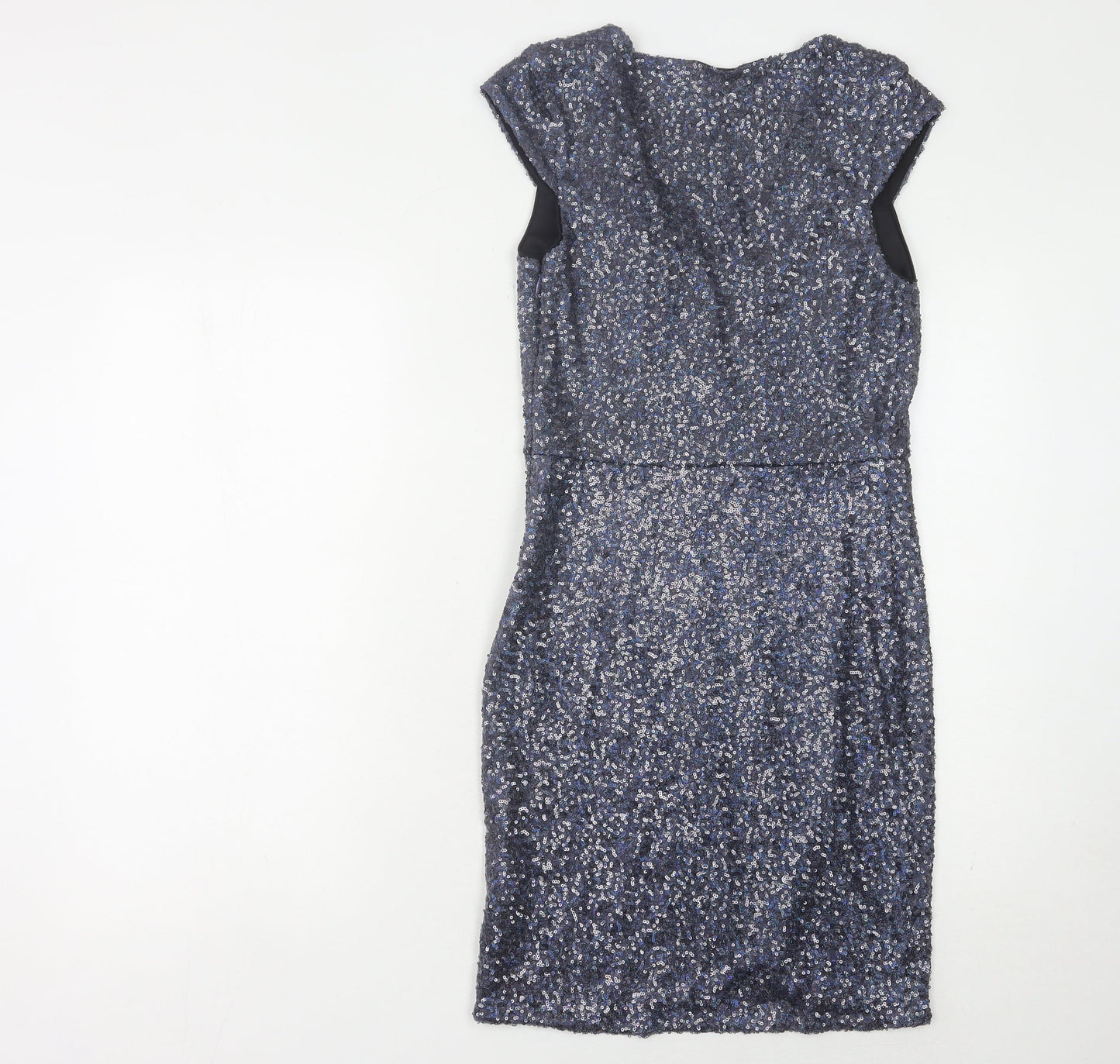 Oasis Women's Blue Bodycon Dress XS Sequin Party