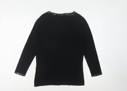 Womens UK Size 12 Marks and Spencer Black Pullover Jumper