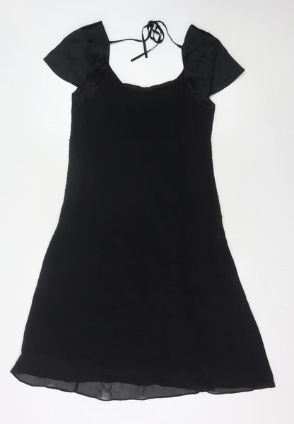 Fenn Wright Manson Black Silk Dress, Size 12