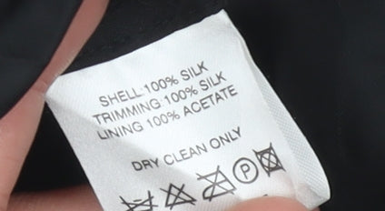 Fenn Wright Manson Black Silk Dress, Size 12