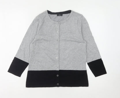 Womens UK Size 12 M&Co Grey Cardigan Jumper