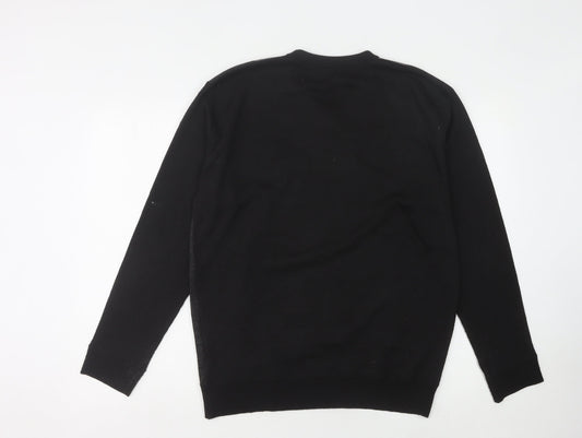 Pierre Cardin Men's Black Argyle Pullover Jumper S