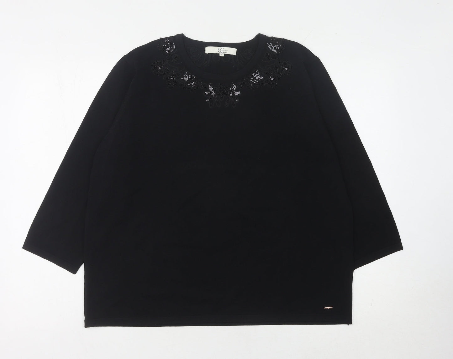 Womens UK Size L Country Casuals Black Pullover Jumper