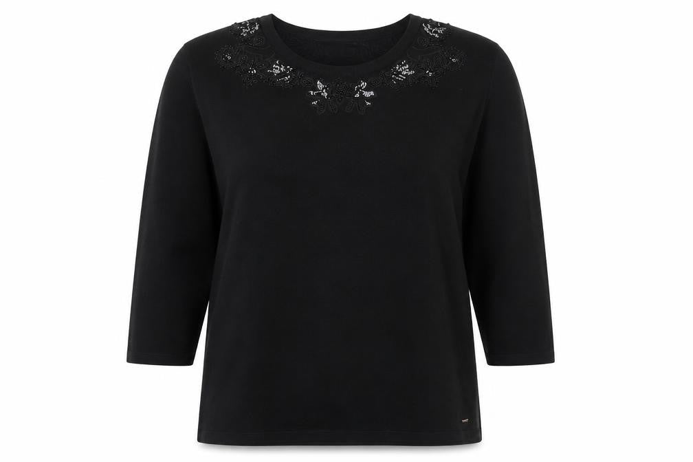Womens UK Size L Country Casuals Black Pullover Jumper