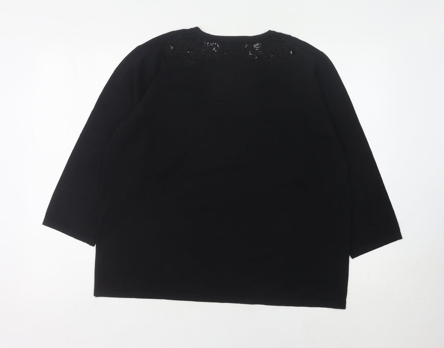 Womens UK Size L Country Casuals Black Pullover Jumper