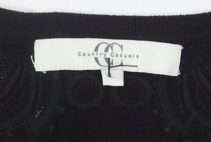 Womens UK Size L Country Casuals Black Pullover Jumper