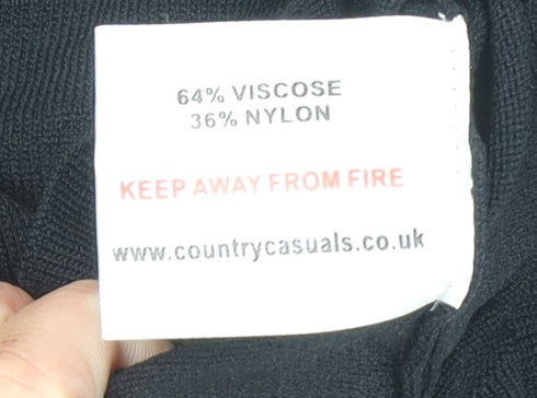 Womens UK Size L Country Casuals Black Pullover Jumper