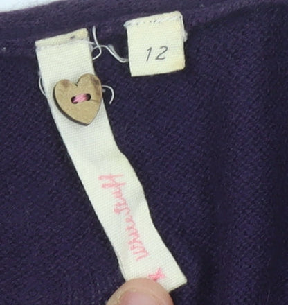 Womens UK Size 12 No Data Purple Cardigan Jumper