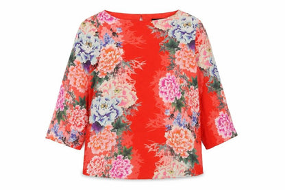 Womens UK Size 14 Wallis Multicoloured Tunic Blouse