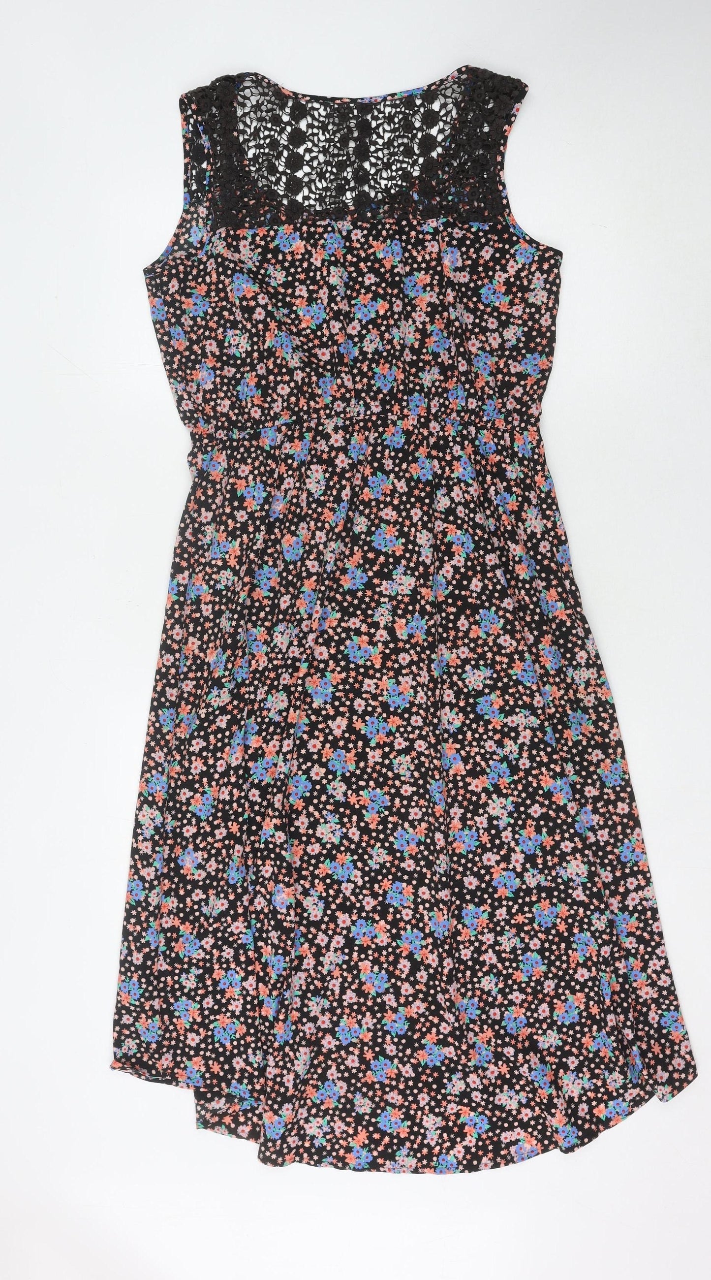 Debenhams Floral Sleeveless Women's Dress Multicoloured Size 14