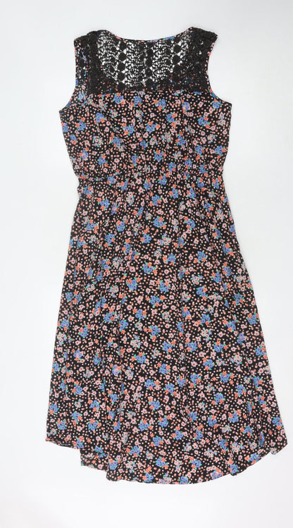 Debenhams Floral Sleeveless Women's Dress Multicoloured Size 14