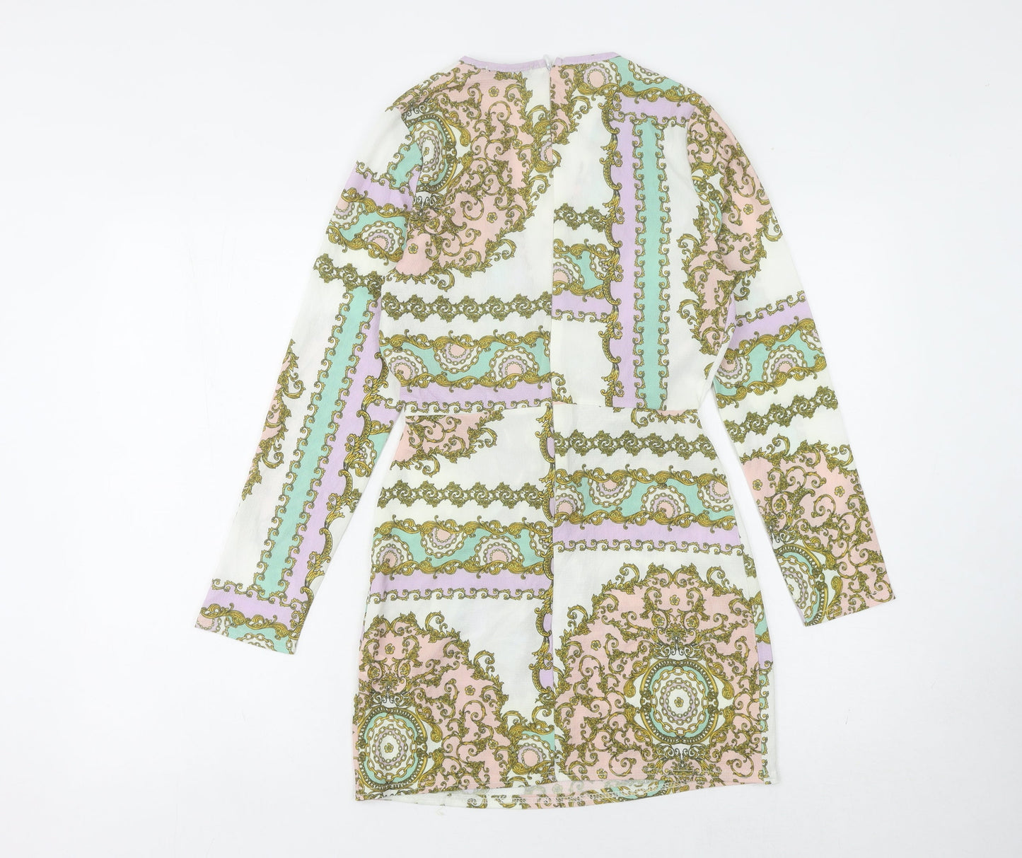 Boohoo Women's Multicoloured Wrap Dress Size 8