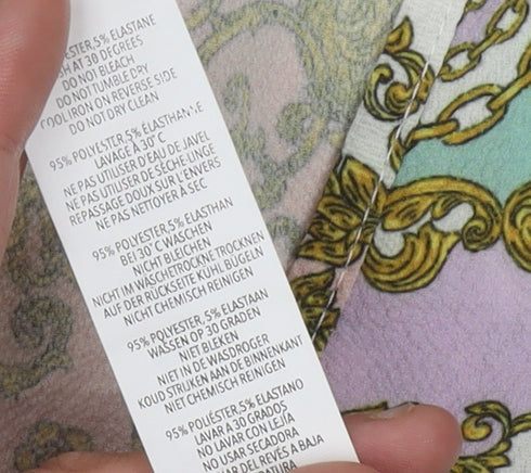 Boohoo Women's Multicoloured Wrap Dress Size 8