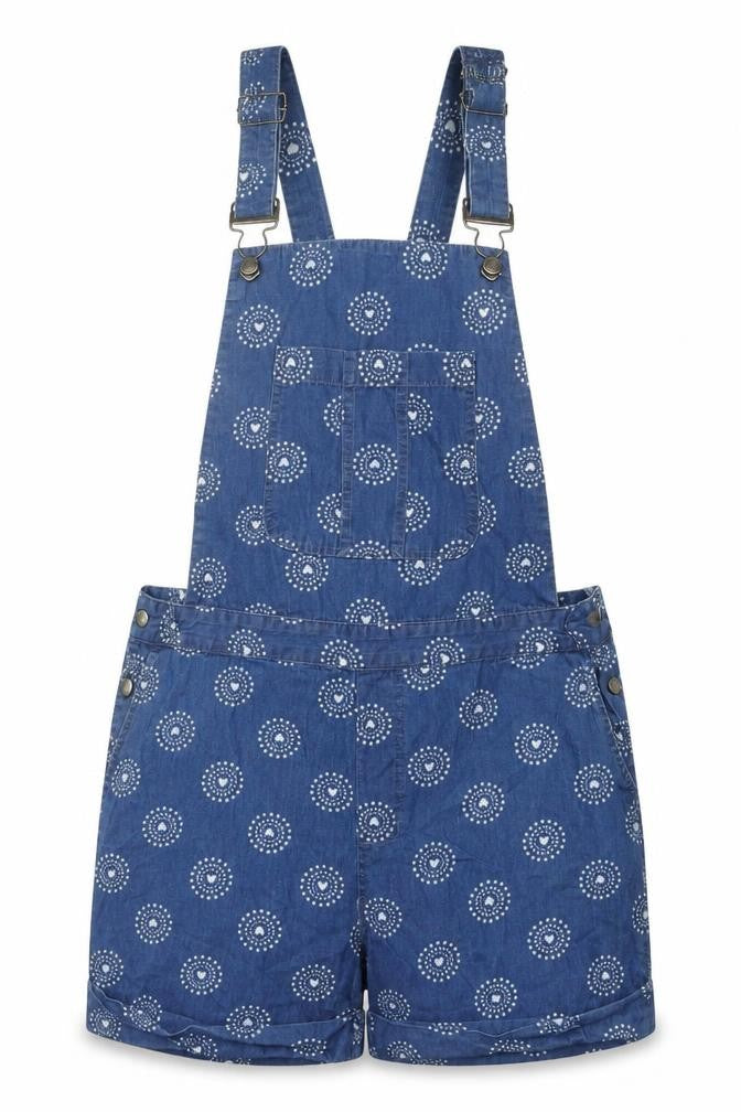 Front view of Disneyland Paris Dungaree Playsuit, Women, Blue, size 4