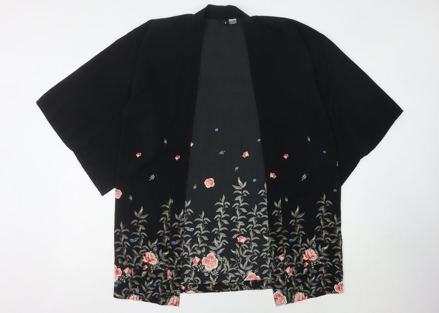 Womens UK Size Small H&M Black Kimono