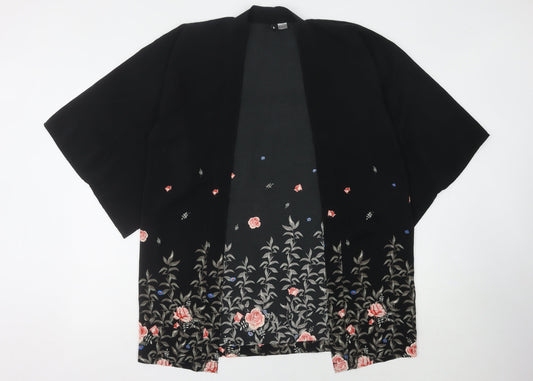 Womens UK Size Small H&M Black Kimono