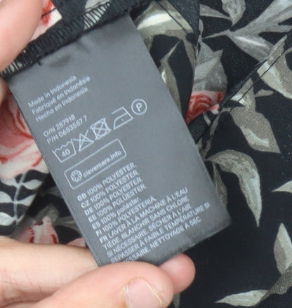 Womens UK Size Small H&M Black Kimono
