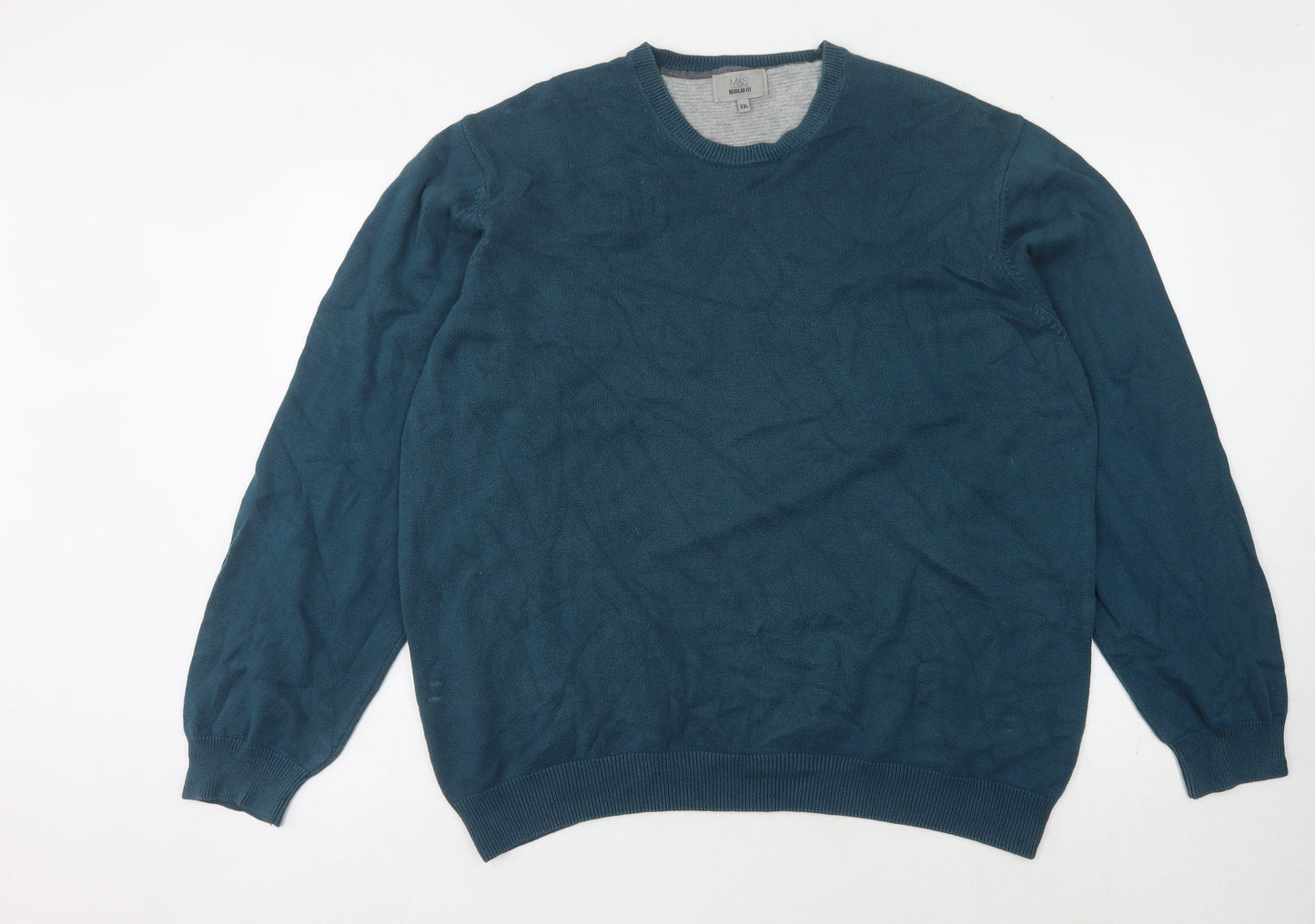 Marks and Spencer Men's Blue 2XL Pullover Jumper