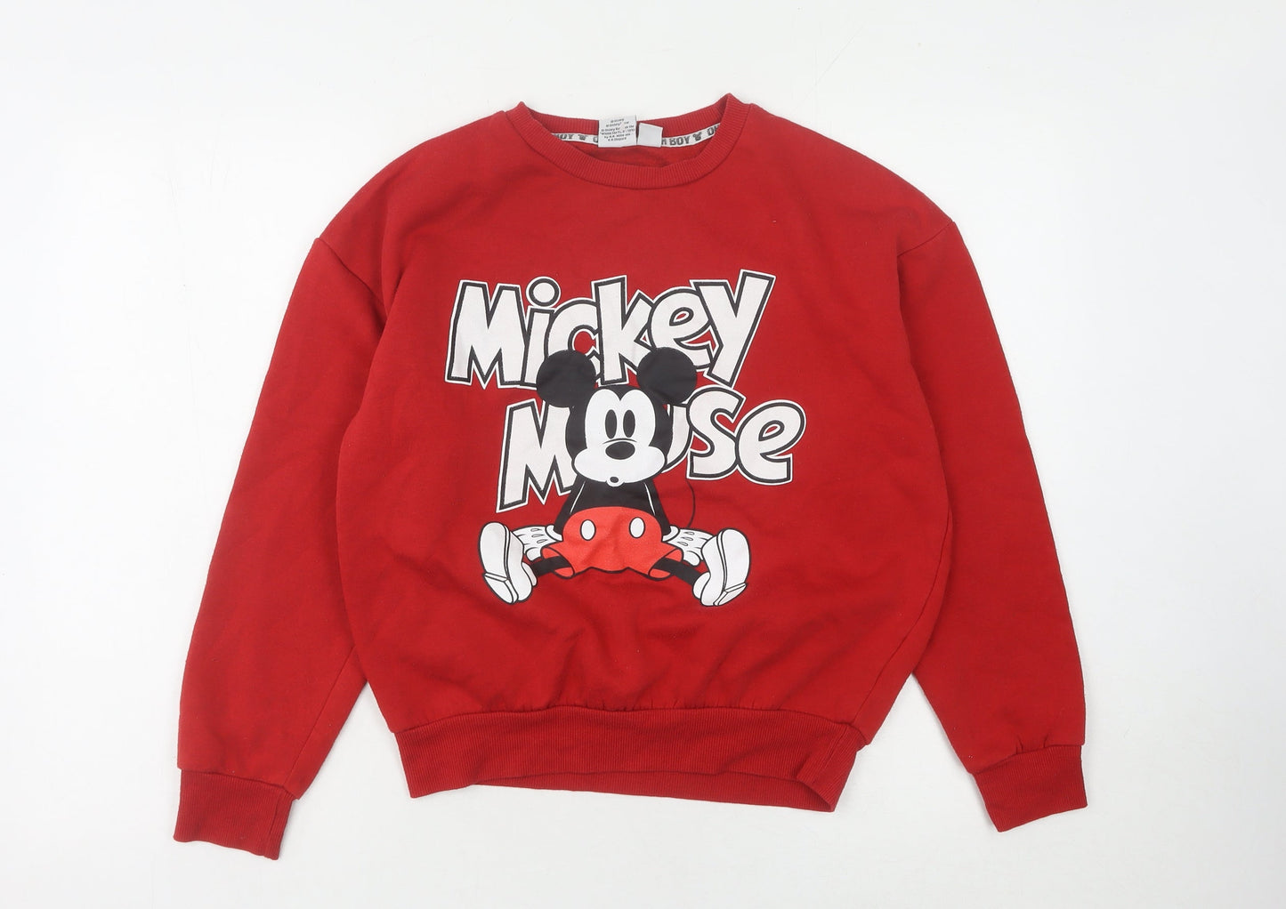 Womens UK Size XS Disney Red Pullover Sweatshirt