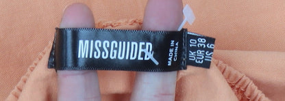Missguided Orange Women's Slip Dress Size 10