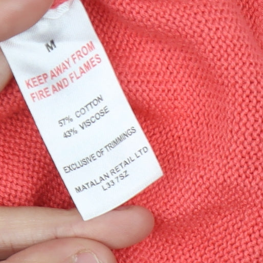 Womens UK Size M Matalan Pink Pullover Jumper