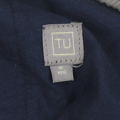 TU Men's Blue Trousers M, Relaxed Fit, Elastic Waist