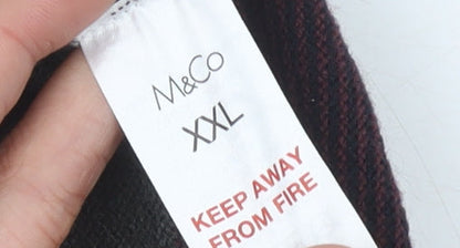 M&Co Men's Multicoloured Striped Pullover Jumper 2XL