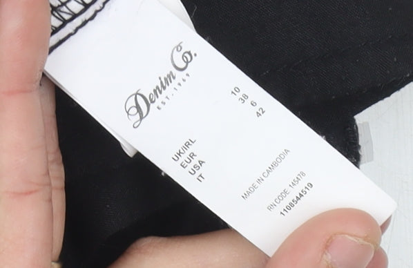 Denim Co Women's Black Bermuda Shorts Size 10