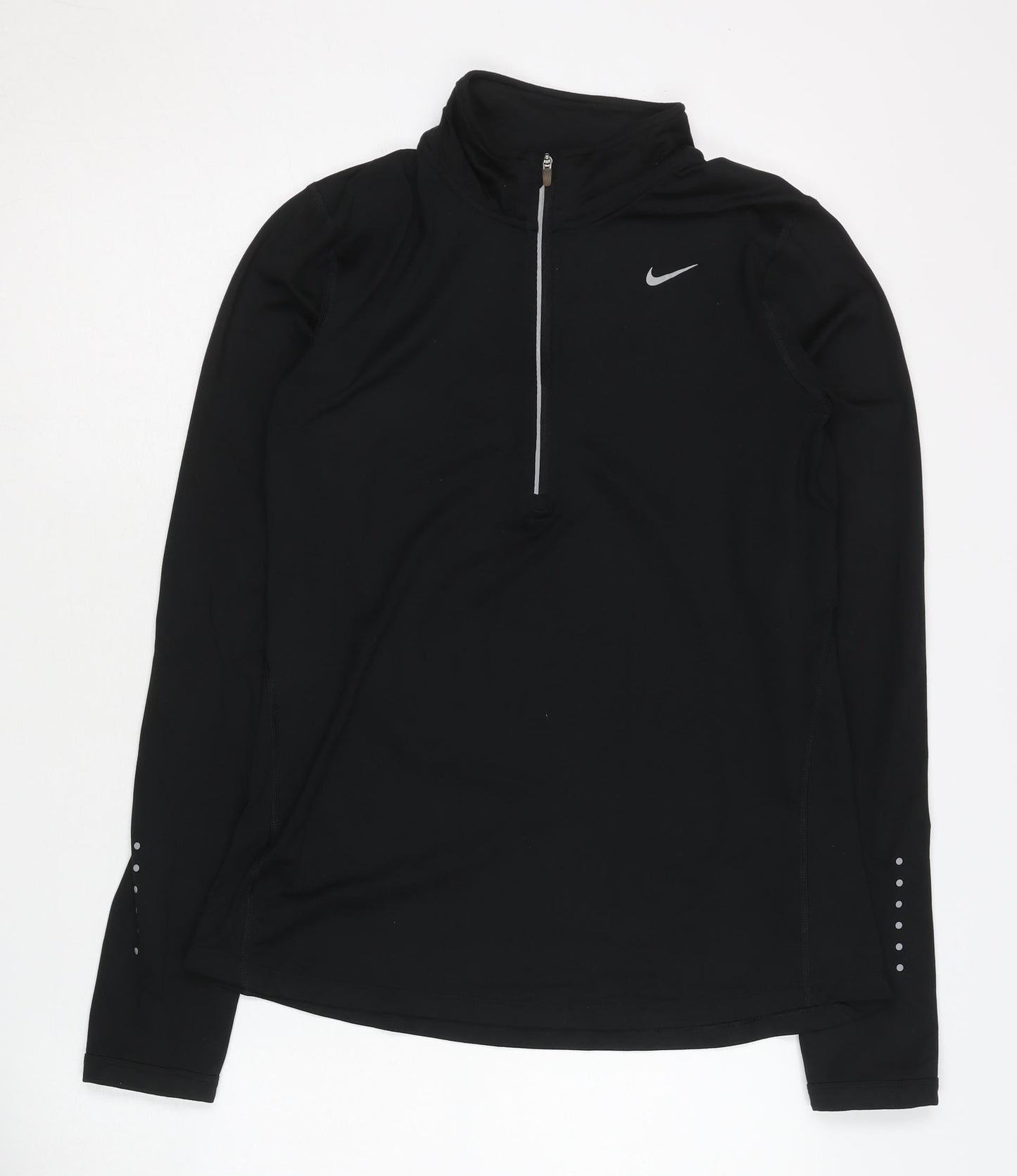Nike Women's Black Dri-Fit Pullover Running Top - S